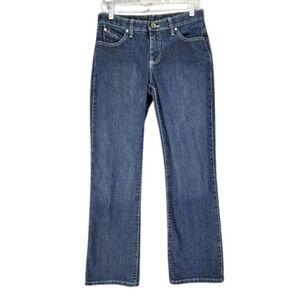 Wrangler Cowgirl Cut Slim Fit Bootcut Embellished Jeans Dark Wash Blue 12 Slim